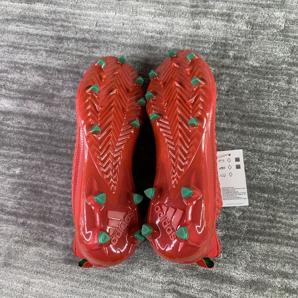 Adidas Adizero Football Cleats Mens 12 \'Sriracha\' Red Green NEW main image 10